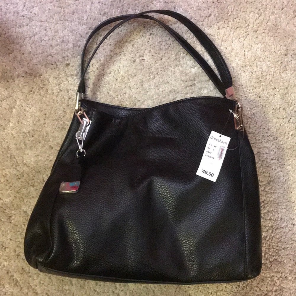 Black leather bag